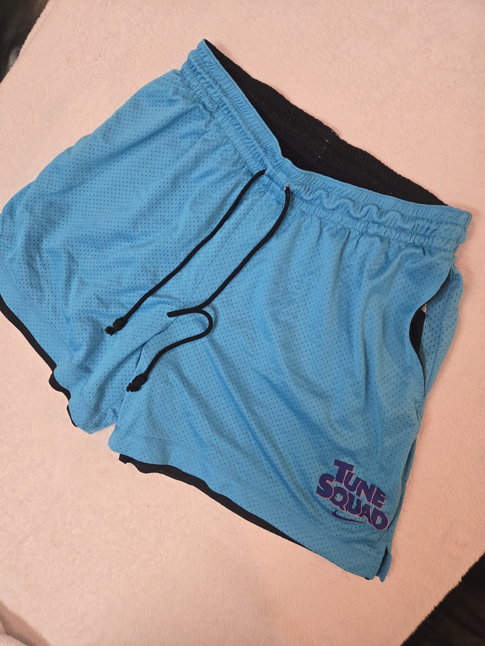 Tune Squad Men's Blue/black Reversible Athletic Shorts Size XxL